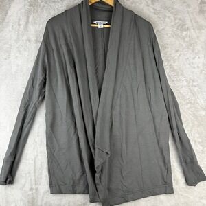 Athleta Gray Pranayama Restore Rib Wrap Cardigan Sweater Size XS